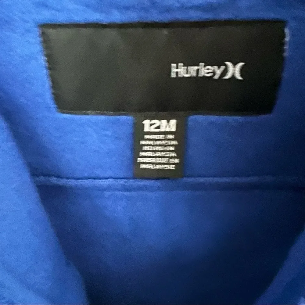HURLEY‎ NIKE ICONIC FLEECE ZIP HOODIE JACKET, FULL ZIP, Blue, 12 Months, NWT